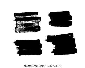 Dibujar conjunto de cuadros en blanco y negro. Elementos grunge de ilustración abstracta dibujados a mano. Objetos abstractos vectoriales para el diseño 