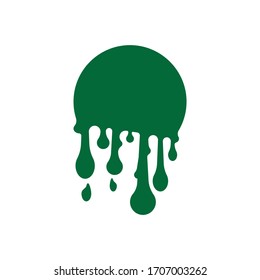 Paint drip icon for graffiti blob stickers. vector illustration