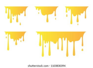 Paint drip set isolated on white background. Paint drip for web site, wallpaper, poster, placard and cover. Useful for ad, backdrop and print materials. Creative art concept,vector illustration,eps 10