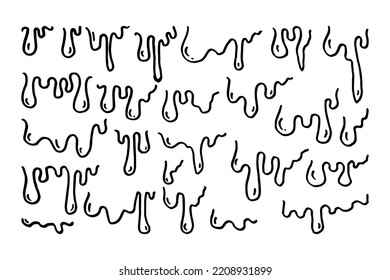 Paint Drip Vector Doodle Art Icons