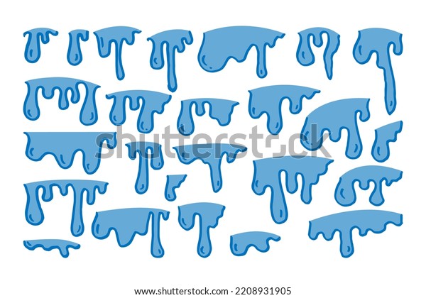 Paint Drip Vector Doodle Art Icons Stock Vector (Royalty Free ...