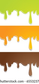 paint dripping isolated, background Vector