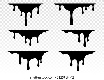 Paint Dripping Dripping Liquid Paint Flows Stock Vector (Royalty Free ...