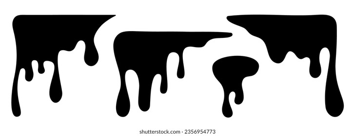Pintar juego de líquido goteo. Pintura actual, manchas. Gota de petróleo