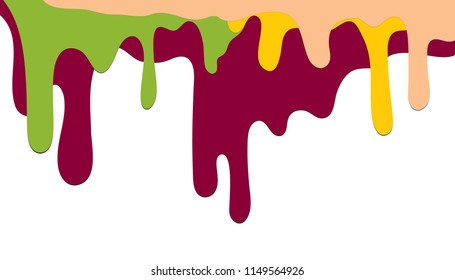 Paint Dripping Primary Colors Isolated On Stock Vector (Royalty Free ...