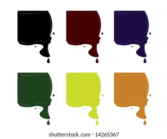 Paint dripping square element