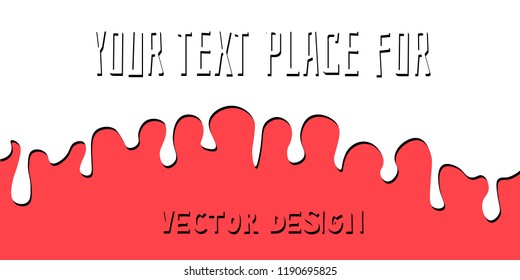 Paint dripping. Vector colorful paint splashes .Current drops. Current paint, stains.Dripping liquid.