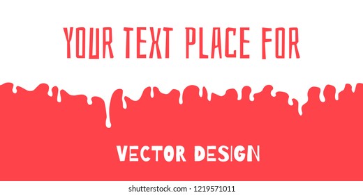 Paint dripping. Vector colorful paint splashes .Current drops. Current paint, stains.Dripping liquid.