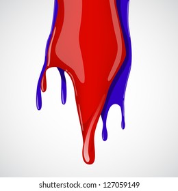 Paint dripping vector illustration.