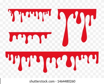 Die Farbe tropft. Vektorgrafik auf transparentem Hintergrund. schwarze Farbe ist bearbeitbar.