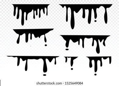 Paint Dripping Vector Illustration On Transparent Stock Vector (Royalty ...