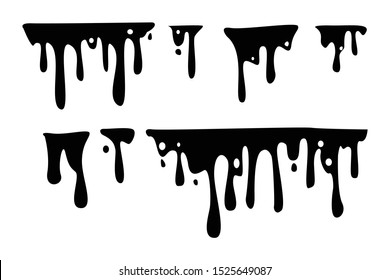 Paint Dripping Vector Illustration On Transparent Stock Vector (Royalty ...