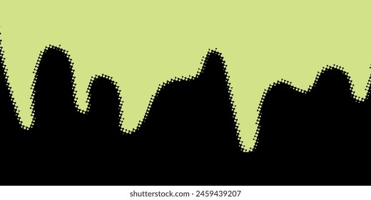 The paint is dripping. Vector illustration on transparent background. black paint is editable.