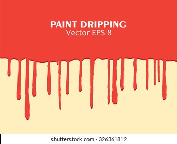 Paint dripping.Paint drips background.Vector illustration.