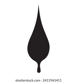 La pintura gotea el vector negro. Aislado en un diseño de fondo blanco.