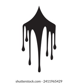 Paint drips black vector. Isolated on a white background design.