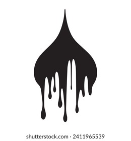 Paint drips black vector. Isolated on a white background design.