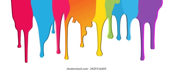 Paint drips colorful dripping background