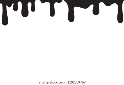Paint drips isolated on white background. Paint drips for web site, wallpaper, poster, placard and cover. Useful for ad, backdrop and print materials. Creative art concept, vector illustration