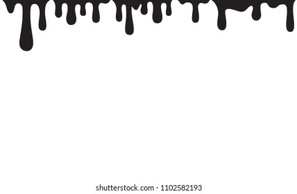 Paint drips isolated on white background. Paint drips for web site, wallpaper, poster, placard and cover. Useful for ad, backdrop and print materials. Creative art concept, vector illustration