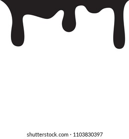 Paint drips isolated on white background. Paint drips for web site, wallpaper, poster, placard and cover. Useful for ad, backdrop and print materials. Creative art concept, vector illustration