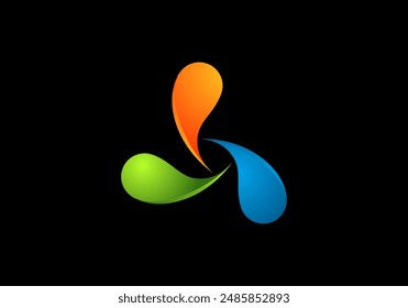 Paint Drop Icon Logo vector design