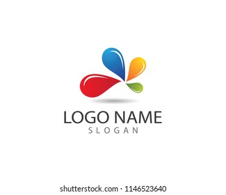 Paint drop symbol illustration