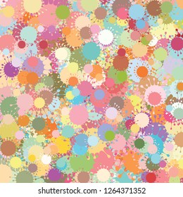 Paint drop vector illustration in various colors. 
