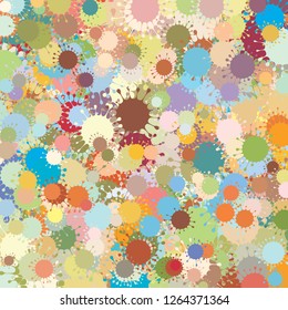 Paint drop vector illustration in various colors. 