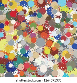 Paint drop vector illustration in various colors. 