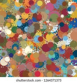 Paint drop vector illustration in various colors. 