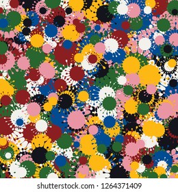 Paint drop vector illustration in various colors. 