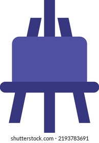 Paint easel, illustration, vector on a white background.