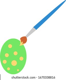 Paint easter egg, illustration, vector on white background.