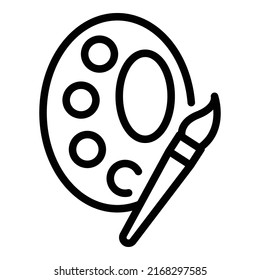 Paint equipment icon outline vector. Art class. Ceramic workshop