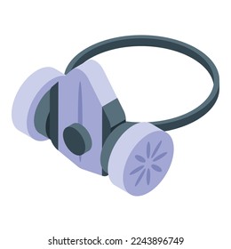Paint face mask icon isometric vector. Car service. Auto spray