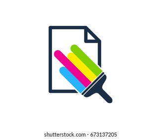 Paint File Icon Logo Design Element
