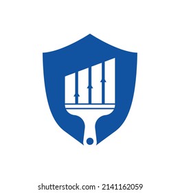 Dibujar el vector de diseño del logotipo de finanzas. Las estadísticas pintan la plantilla de diseño del logotipo vectorial. Concepto de diseño del logotipo financiero y contable.