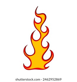paint flame decal cartoon. speed s, stripe classic, graphic patch paint flame decal sign. isolated symbol vector illustration
