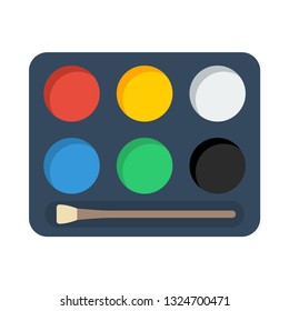 Paint flat icon.You can be used paint icon for several purposes like: websites, UI, UX, print templates, presentation templates, promotional materials, web and mobile phone apps