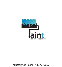 paint flat logo template design vector illustrasion