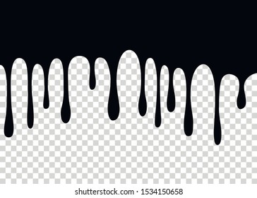 Paint flows. Current paint, stains. Vector illustration. Isolated on white background