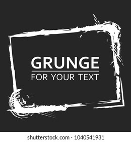 Paint frame. Vector abstract background with ink brush strokes. Grunge background. Vector colorful paint splashes. Grunge frame with space for text.