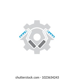 Paint Gear Logo Icon Design