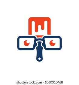 Paint Geek Logo Icon Design