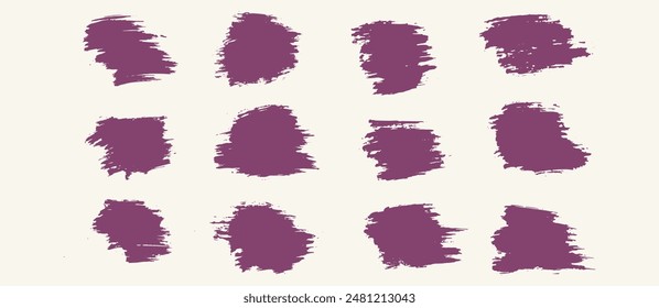 Paint grunge splatter brush stroke vector set