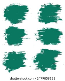Paint grunge texture brush stroke vector illustration set
