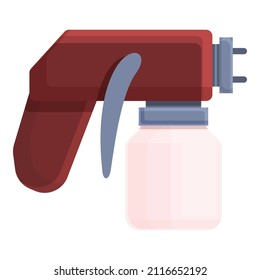 Paint gun icon cartoon vector. Air painter. Car auto