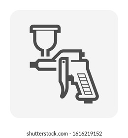 Paint gun icon design, , editable stroke.