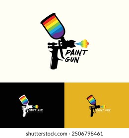  Paint gun logo design template